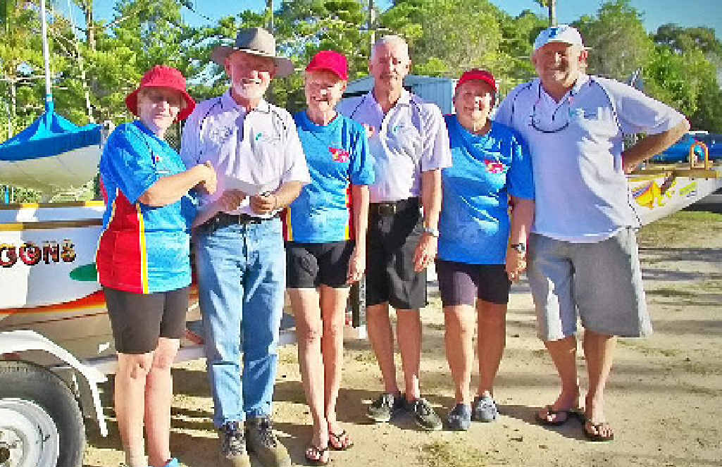 Dragon Boat Club members Sandra Wooster (left), Kerrie Southern and Gayle Barnett with Paddlers for Prostate Peter Bailey, Alan Ballard and Paul Tedman. Dragon Boat Club members Sandra Wooster (left), Kerrie Southern and Gayle Barnett with Paddlers for Prostate Peter Bailey, Alan Ballard and Paul Tedman.